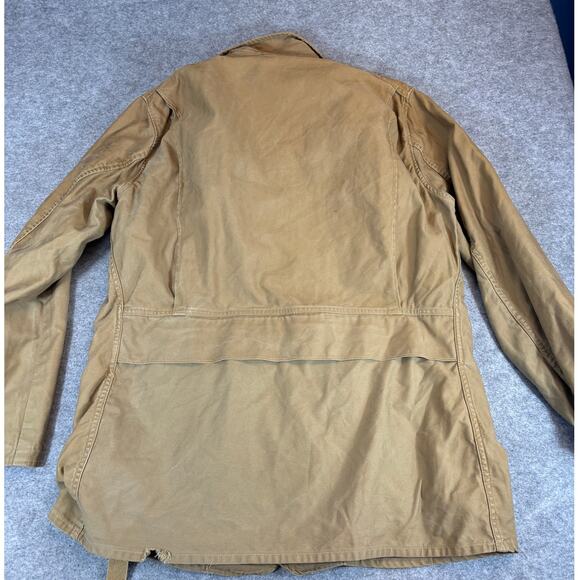 VINTAGE JC Higgins Sears Hunting Jacket Mens Large Brown Duck Canvas Chore Coat - Picture 2 of 8